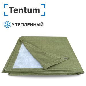 Утеплённый Брезент ОП 380 гр/м2, размер 10×20м с изолоном и люверсами